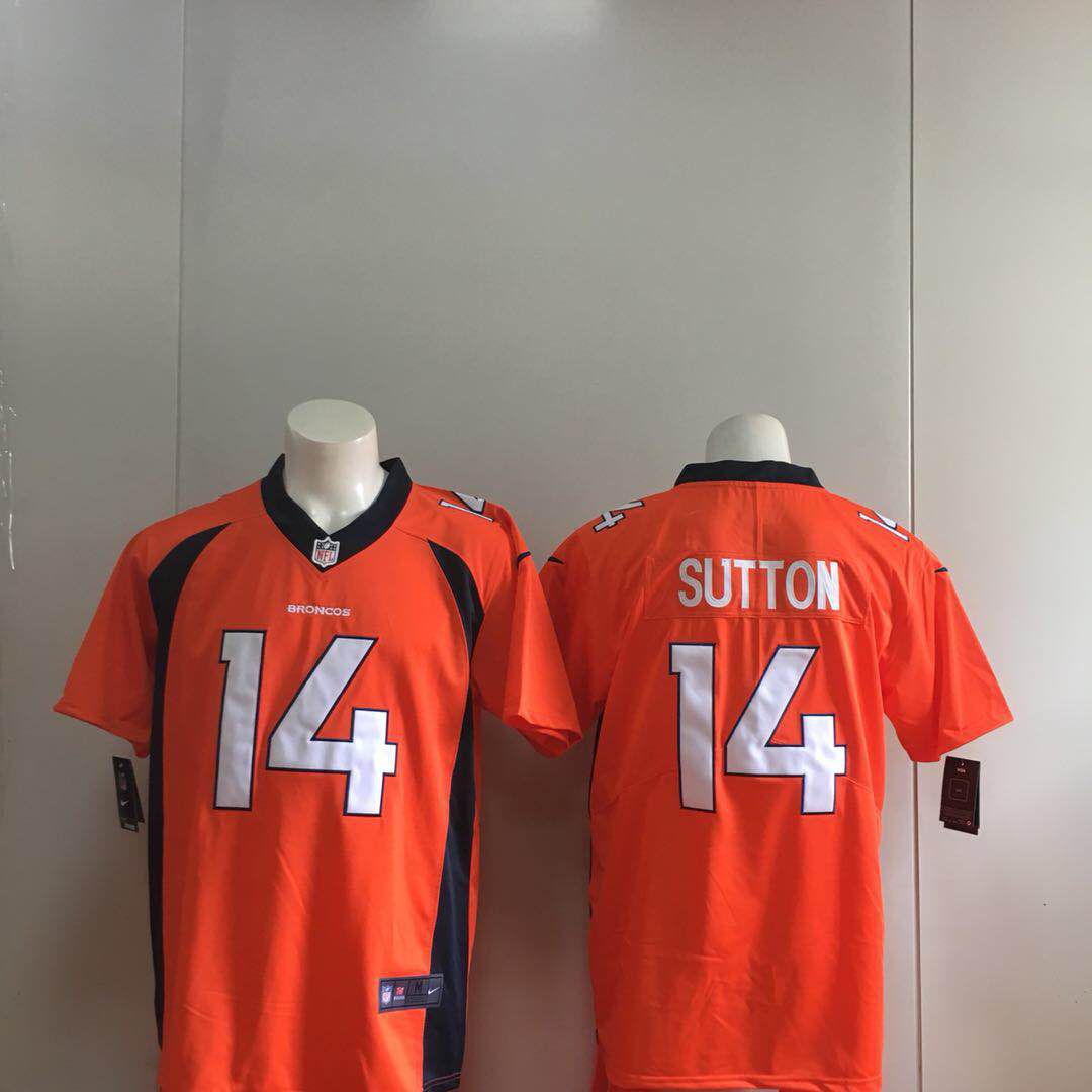 Men Denver Broncos #14 Sutton Orange Nike Vapor Untouchable Limited Playe NFL Jerseys->baltimore ravens->NFL Jersey